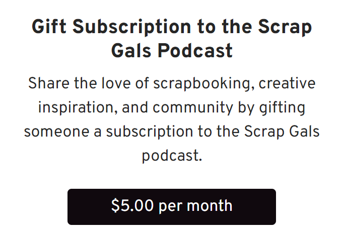 Gift podcast membership
